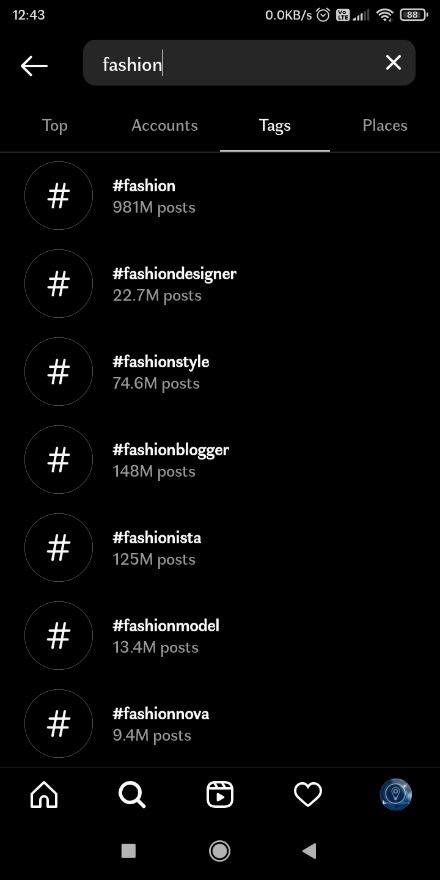 fashion hashtags for Instagram