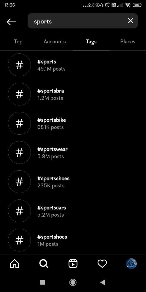 sporty hashtags for Instagram